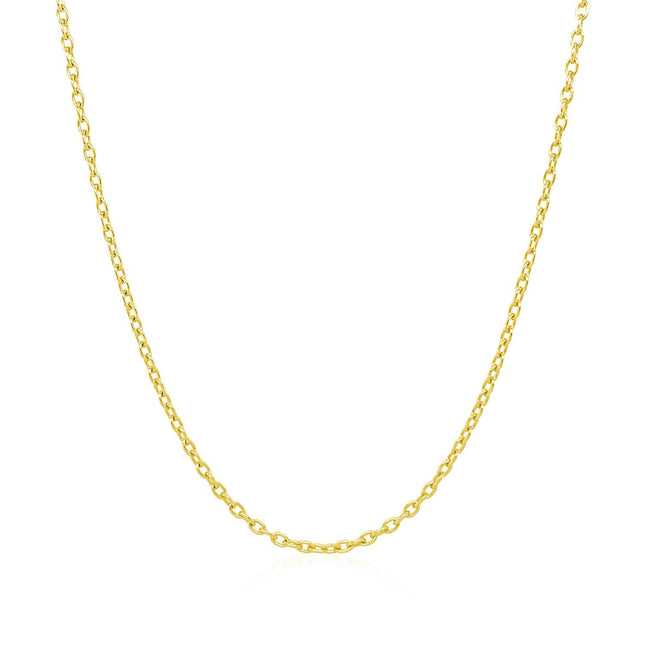 14k Yellow Gold Round Cable Link Chain (1.50 mm)