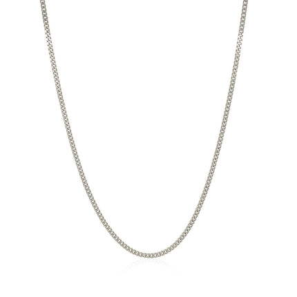 10k White Gold Gourmette Chain  (1.40 mm)