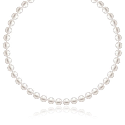 14k Yellow Gold Necklace with White Freshwater Cultured Pearls (6.0mm to 6.5mm)