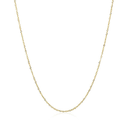 10k Yellow Gold Singapore Chain 0.8mm (0.80 mm)