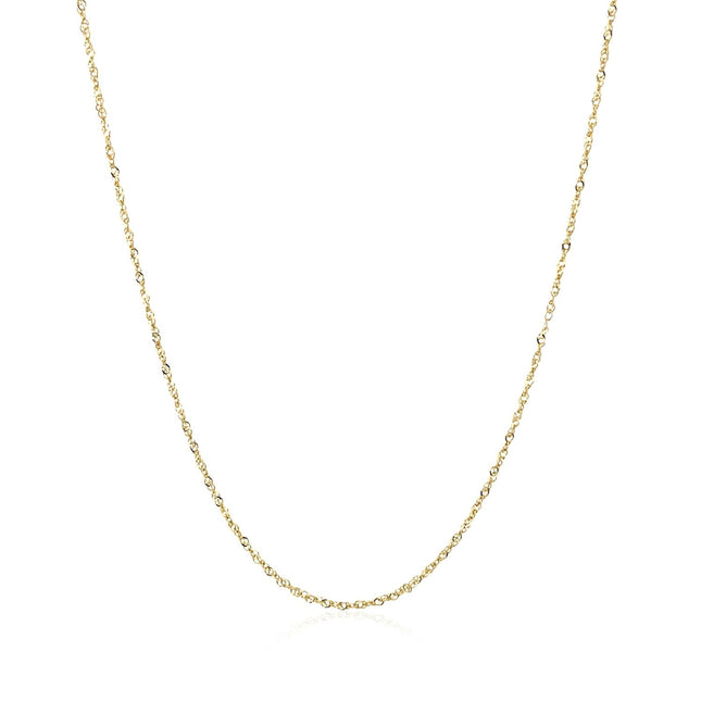 10k Yellow Gold Singapore Chain 0.8mm (0.80 mm)