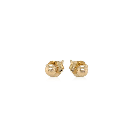 14k Yellow Gold Polished Round Stud Earrings(3mm)