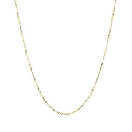 14k Yellow Gold Singapore Chain 0.8mm (0.81 mm)