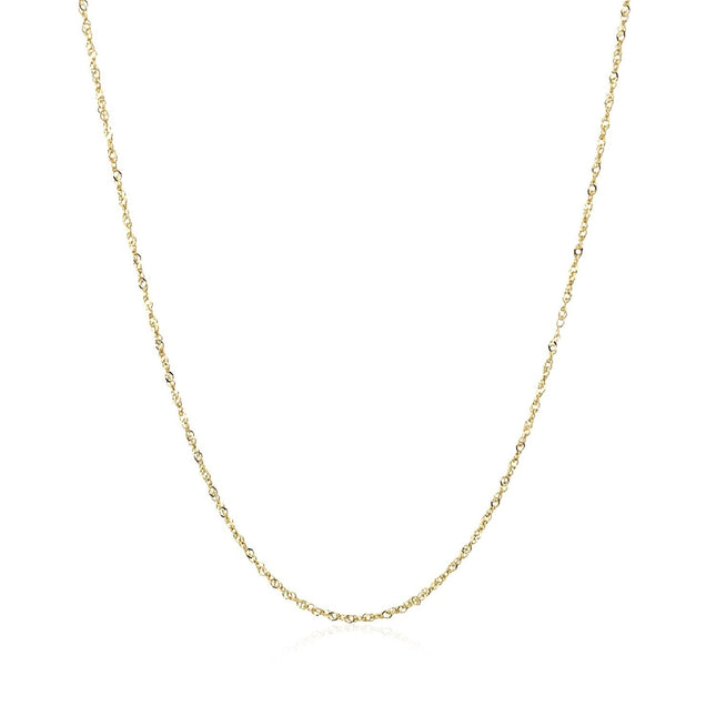 14k Yellow Gold Singapore Chain 0.8mm (0.81 mm)