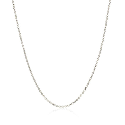10k White Gold Cable Chain (1.10 mm)