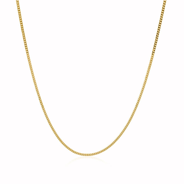 14k Yellow Gold Gourette Chain 1.0mm (1.00 mm)