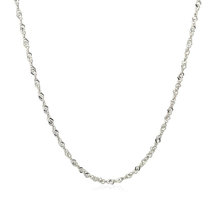 14k White Gold Singapore Chain (1.30 mm)
