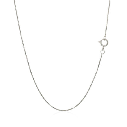 14k White Gold Classic Box Chain (0.45 mm)
