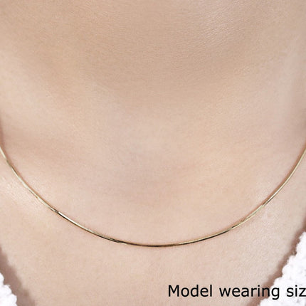 14k Yellow Gold Octagonal Shiny Snake Chain (0.85 mm)