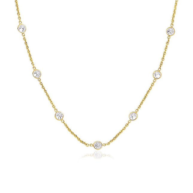 14k Yellow Gold CZ By the Yard Long Links
