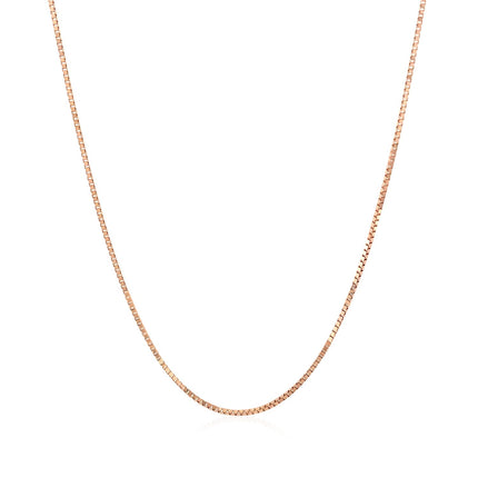 14k Rose Gold Classic Box Chain (0.73 mm)