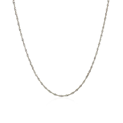 10k White Gold Singapore Chain  (1.10 mm)