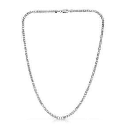 Ice Barrel Chain in 14k White Gold (3.14 mm)