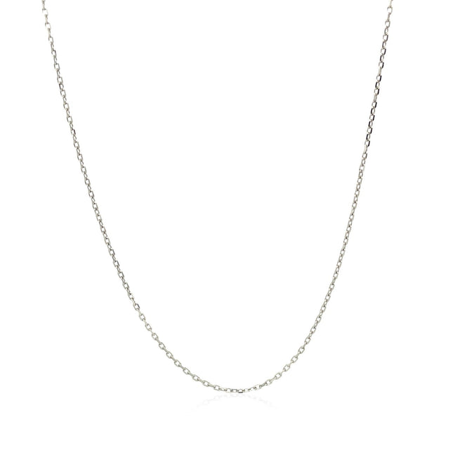 Sterling Silver Rhodium Plated Cable Chain (0.80 mm)