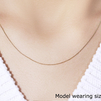 10k Yellow Gold Cable Link Chain (0.50 mm)