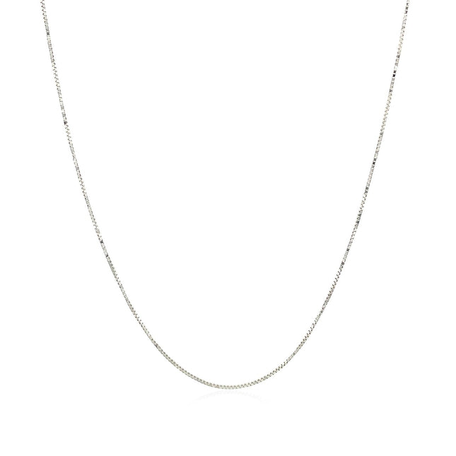 10k White Gold Classic Box Chain (0.45 mm)