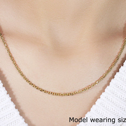 14k Yellow Gold Diamond Cut Cable Link Chain (2.60 mm)