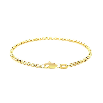 14k Yellow Gold Rolo Bracelet  (2.50 mm)