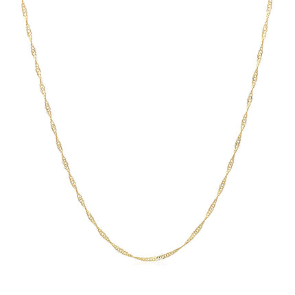 14k Yellow Gold Singapore Chain 0.6mm (0.60 mm)