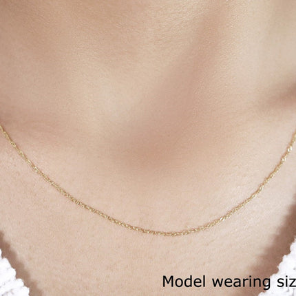 14k Yellow Gold Singapore Chain 0.6mm (0.60 mm)