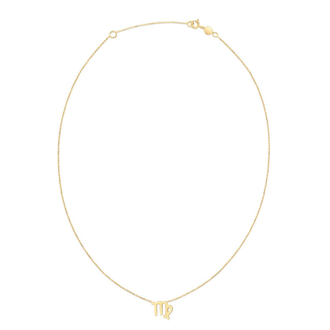 14K Yellow Gold Virgo Necklace