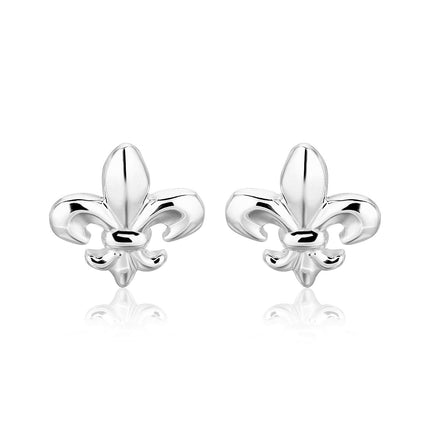 Sterling Silver Fluer De Lis Earrings