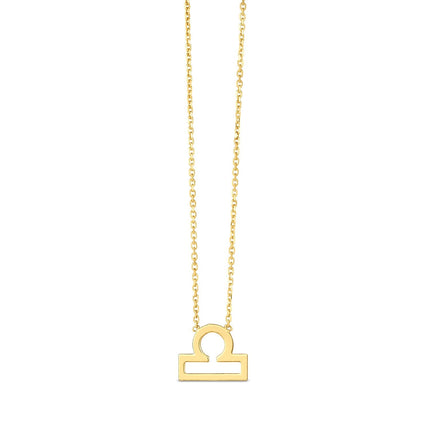 14K Yellow Gold Libra Necklace