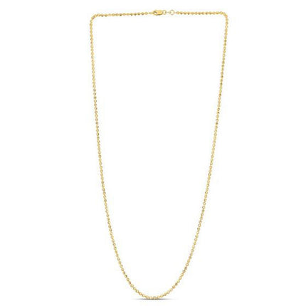 Moon Cut Bead Chain in 14k Yellow Gold (2.0 mm)
