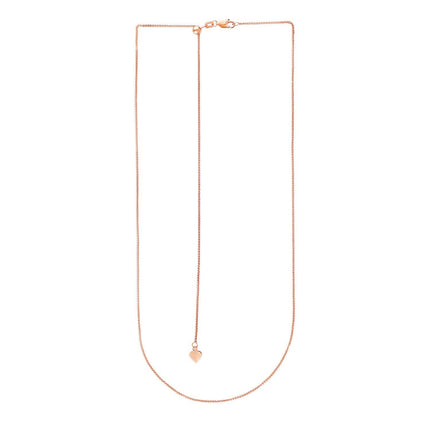 14k Rose Gold Adjustable Wheat Chain (1.00 mm)
