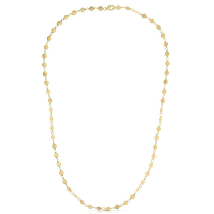 14k Yellow Gold Necklace with Polished Circles