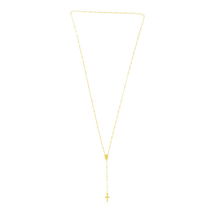 14k Yellow Gold Rosary Necklace