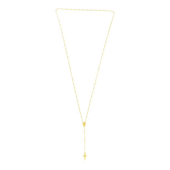 14k Yellow Gold Rosary Necklace