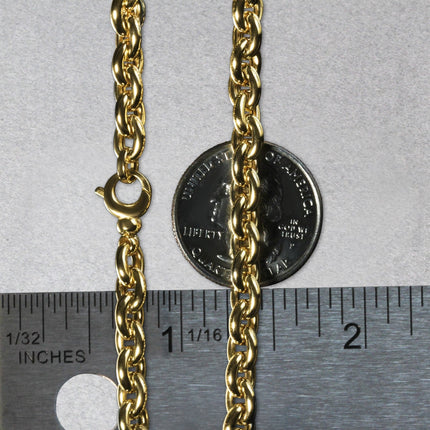 14k Yellow Gold Polished Oval Link Bracelet (6.20 mm)