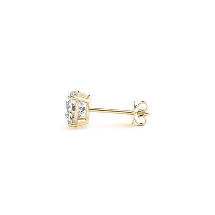 2 cttw Certified IGI Lab Grown Round Diamond Earrings 14k Yellow Gold (G/VS2)