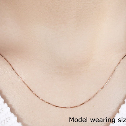 14k Rose Gold Classic Box Chain (0.45 mm)