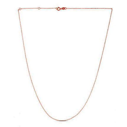 Double Extendable Diamond Cut Cable Chain in Rose Gold (0.87 mm)