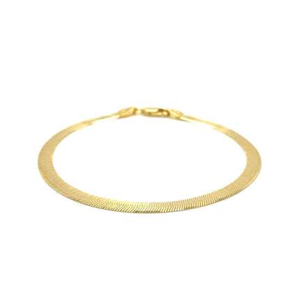 14k Yellow Gold Super Flex Herringbone Bracelet (3.80 mm)
