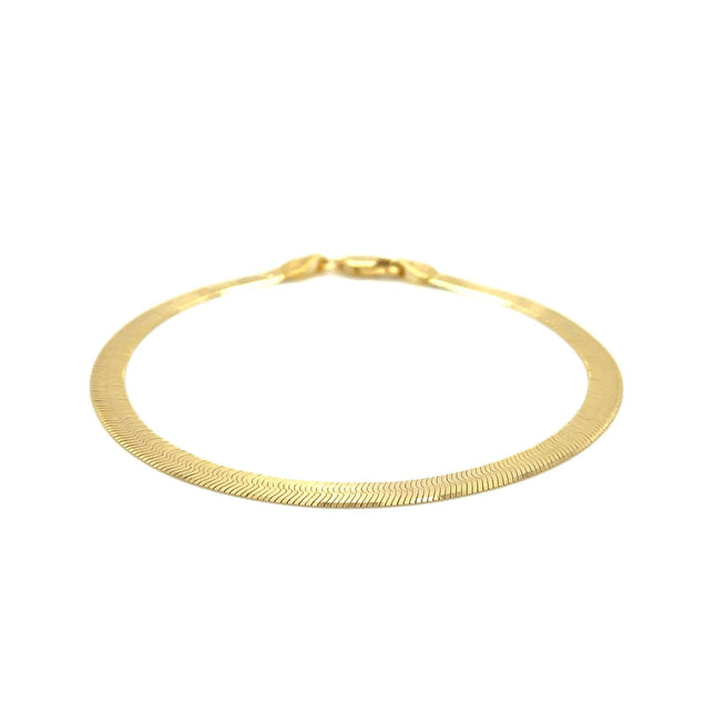 14k Yellow Gold Super Flex Herringbone Bracelet (3.80 mm)