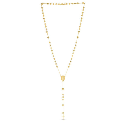 14K Yellow Gold Rosary Necklace