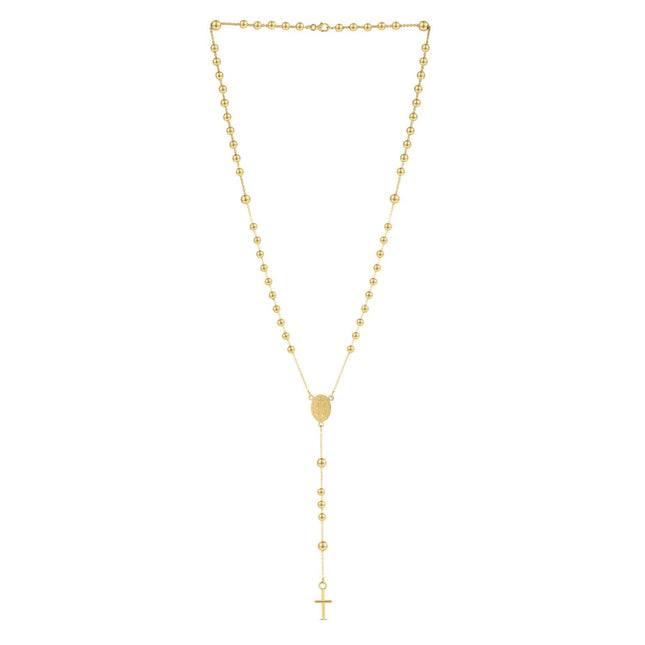 14K Yellow Gold Rosary Necklace