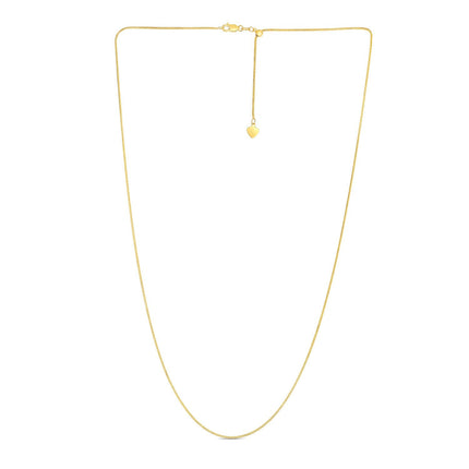14k Yellow Gold Adjustable Franco Chain (1.00 mm)