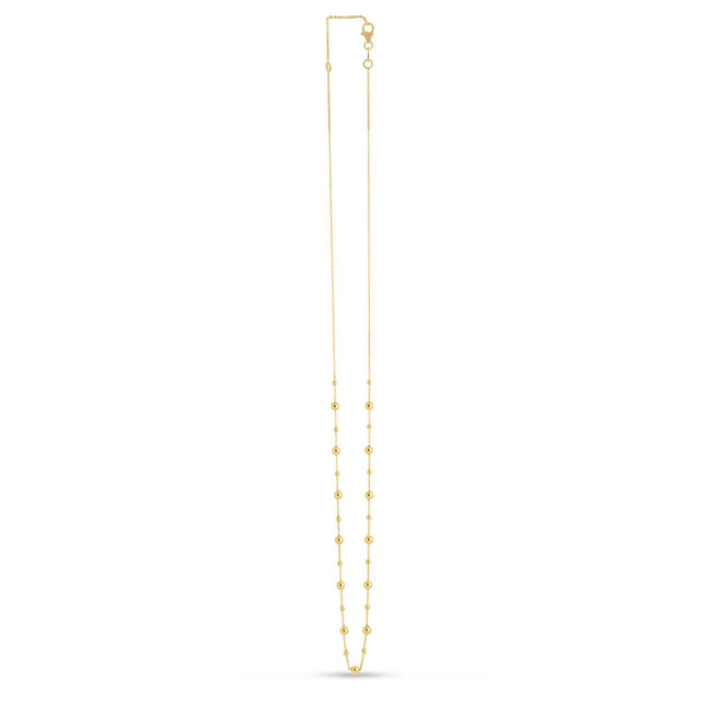14k Yellow Gold Bead Necklace