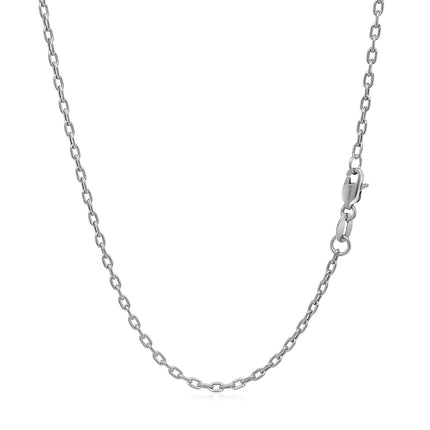 Double Extendable Cable Chain in 14k White Gold (1.80 mm)