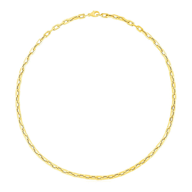 14k Yellow Gold Paperclip Chain Necklace