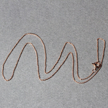 14k Rose Gold Diamond Cut Cable Link Chain (0.68 mm)