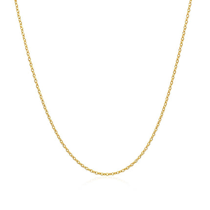 14k Yellow Gold Oval Cable Link Chain (0.97 mm)