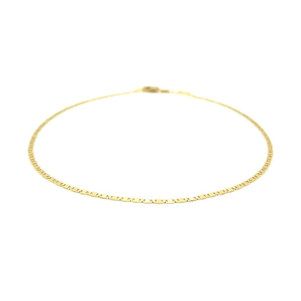 14k Yellow Gold Mariner Link Anklet 1.7mm