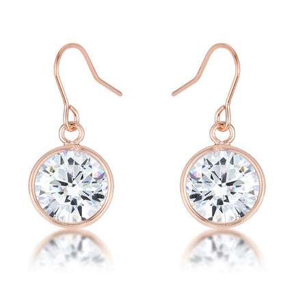 Bezel Solitaire Stud Earrings