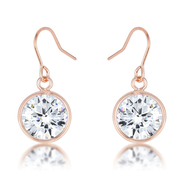 Bezel Solitaire Stud Earrings