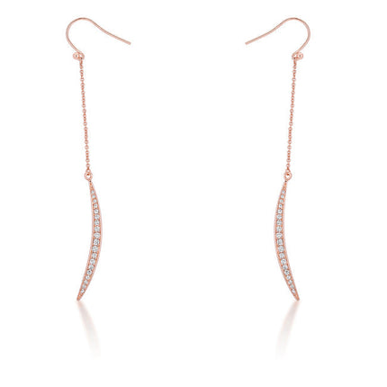 Luna 0.5ct CZ Delicate Moon Drop Earrings